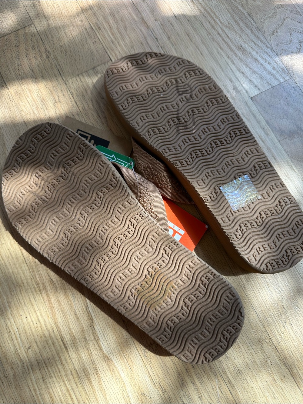 Reef Tan Woven Strap Flip Flops - Picture 3 of 5